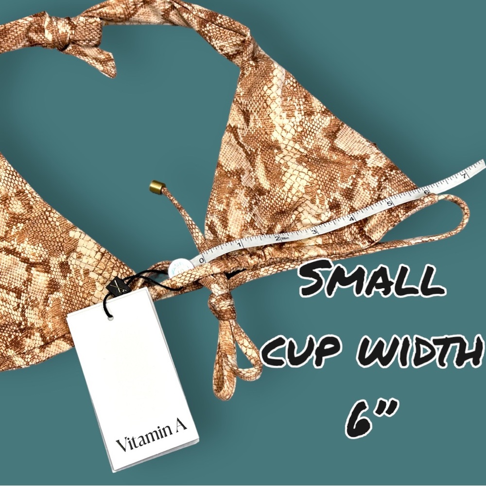 🎉 HOST PICK! 🎉NWT Vitamin A Milana Tie Side Top In Sand Snake. Various Sizes - Picture 13 of 14